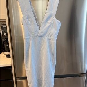 House of CB Light Blue One-Shoulder Bodycon Dress
